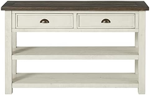 Martin Svensson Home Monterey Solid Wood Sofa Console Table, Cream & Brown by Unknown