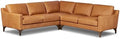 Poly & BARK Sorrento Corner Leather Sectional Sofa Cognac Tan– Full-Grain by Unknown