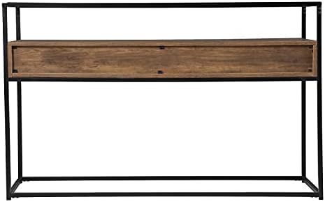 SEI Furniture - Olivern Glass Top Console Table - Transitional Design - Image 7