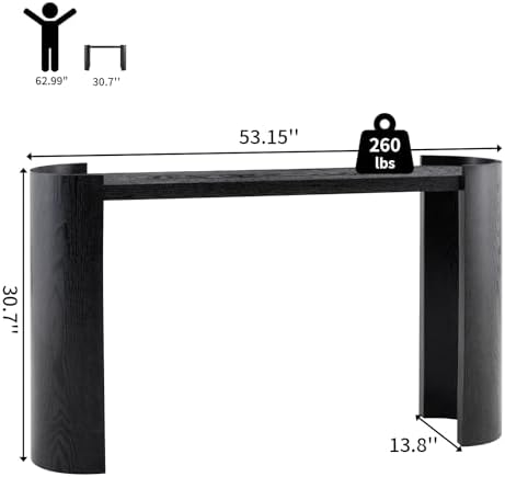 53" Console Table for Entryway, Long Sofa Entrance Table - Image 2