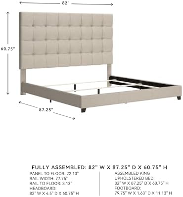 Signature Design by Ashley Dolante Upholstered King Size Bed Frame - Image 3