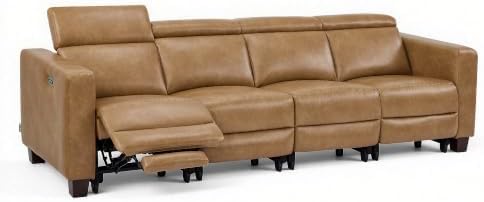 MCombo 109.4'' Zero Wall Hugger Power Recliner Sofa, HL198M4 Toast by MCombo