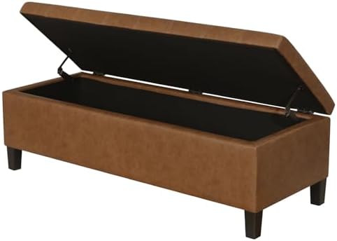 Ottoman with Storage, 51 Inch Large Ottomans Storage Bench - Image 7