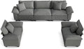 PHI VILLA 3-Piece Modular Sofa Set, 3-Seat Sectional Couch and 2 Armchairs by PHIVILLA