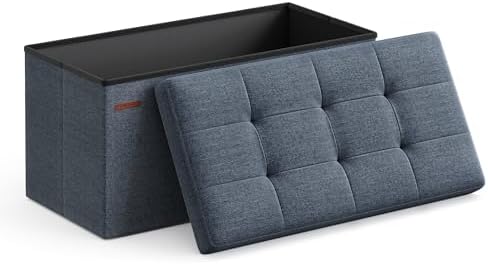 SONGMICS 30 Inches Folding Storage Ottoman Bench, Load 660 lb by SONGMICSbySONGMICSHOME