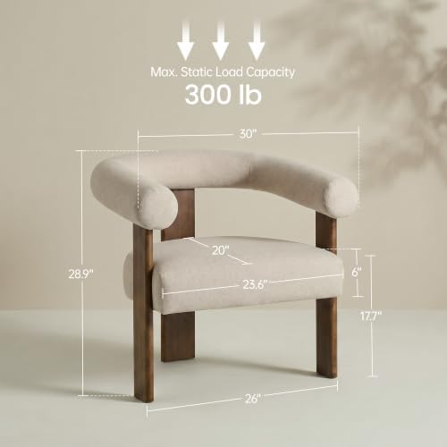 VKNOW Barrel Accent Chair, Vanity Chair - Image 2