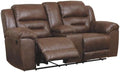 Signature Design by Ashley Brown Reclining Loveseat by Unknown