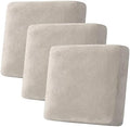 H.VERSAILTEX Velvet Stretch Couch Cushion Cover Plush Cushion Slipcover by HVERSAILTEX