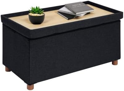 B FSOBEIIALEO 30" Folding Storage Ottoman by BFSOBEIIALEO