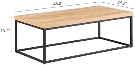 CENSI 47 Inch Natural White Oak Coffee Table/Center Table - Image 2