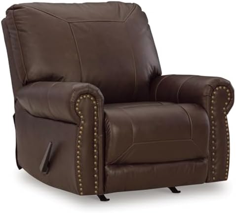 Signature Design by Ashley Colleton Leather Rocker Recliner, Dark Brown by Unknown
