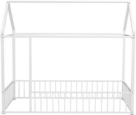 Flieks Twin Size Metal Bed House Bed Frame - Image 4