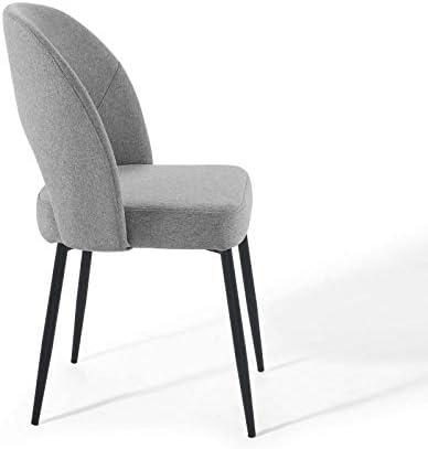 Modway Rouse Upholstered Fabric Side Black Light Gray - Image 5