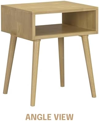NTC Zoe Solid Wood Nightstand, Mid Century Modern Side Table Bedroom, Bedside - Image 3