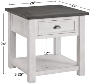 Martin Svensson Home Monterey Solid Wood End Table White - Image 3
