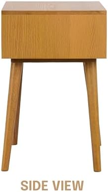 NTC Solid Oak Zoe Nightstand, Mid Century Modern Side Table Bedroom, Bedside - Image 6