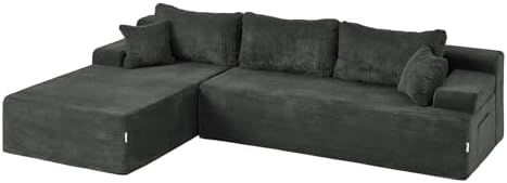 Hobestluk Boneless Couches Modular Sectional Sofa L-Shape Oversized Chaise - Image 3