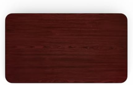 24" x 42" Rectangular Reversible Cherry/Black Laminated Table Top, Commercial by Mix.Home