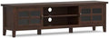 SIMPLIHOME Artisan 72" Wide Solid Wood TV Stand in Russet Brown by SimpliHome