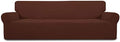 Easy-Going Stretch 4 Seater Oversized Sofa Couch Cover Coffee by Easy-Going