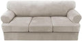H.VERSAILTEX Sofa Cover 4 Piece T Cushion Sofa Slipcovers Thick Velvet Couch by HVERSAILTEX