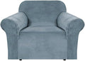 H.VERSAILTEX Stretch Velvet Armchair Cover Couch Covers 1 Cushion Chair by HVERSAILTEX