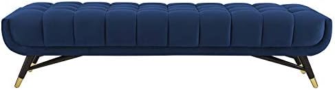 Modway Adept Mid-Century Modern Velvet Upholstered Tufted Accent Bench in - Image 6