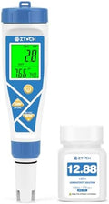 pH Chlorine Tester, 8 in 1 pH&Salt Meter Saltwater Pool Hydrogen by EZTOCH