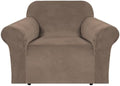 H.VERSAILTEX Stretch Velvet Armchair Cover Couch Covers 1 Cushion Chair by HVERSAILTEX
