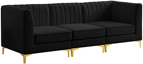 Meridian Furniture 604Black-S93 Alina Collection Modern | Contemporary Black by Unknown