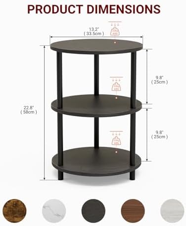 XBurmo Round Coffee Table for Living Room - Image 2