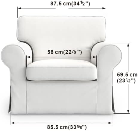 MASTERS OF COVERS Ektorp Armchair Cover - Image 4