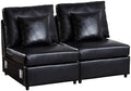 RARZOE Modular Sectional Couch Armless Seats Module, Faux Leather Sofa 2 by RARZOE