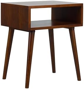 NTC Zoe Solid Wood Nightstand, Mid Century Modern Side Table Bedroom, Bedside by NTC