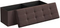 SONGMICS 43.3 Inches Folding Storage Ottoman Bench, Load 660 lb by SONGMICSbySONGMICSHOME