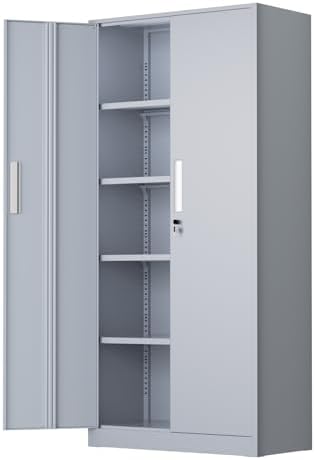 SUNCROWN 72" Metal Storage Cabinet by HOME
