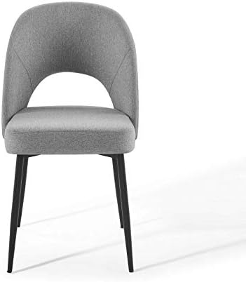 Modway Rouse Upholstered Fabric Side Black Light Gray - Image 7