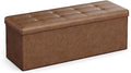 SONGMICS Storage Ottoman Bench, 43.3 Inches Folding Foot Rest Stool by SONGMICSbySONGMICSHOME