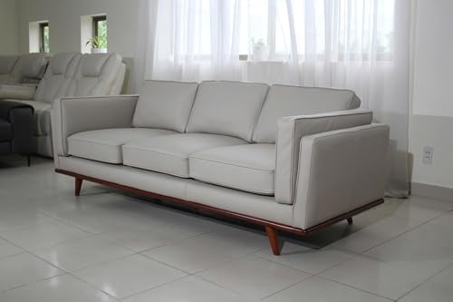 Mega Solutions Savoy Full All Around Front and Back Italian Leather Sofa 89" - Image 3
