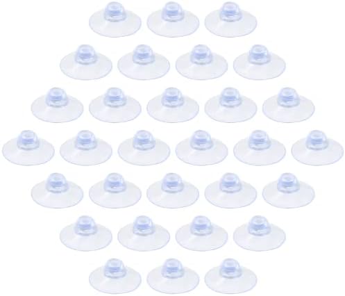 30 Pack 30mm Clear PVC Suction Cups by Qjaiune
