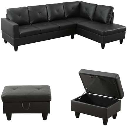 97.5" L Shaped Couch Set, Modular Sectional Couches - Image 3
