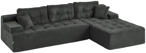 Hobestluk Boneless Couches Modular Sectional Sofa L-Shape Oversized Chaise - Image 3