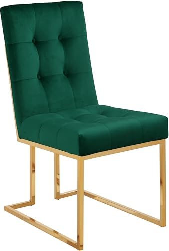 Meridian Furniture Pierre Collection Modern | Contemporary Velvet Dining Chair - Image 5