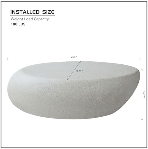 JUSTONE 43.31 Modern Oval Coffee Table - Image 2