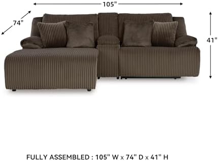 Signature Design by Ashley Top Tier Reclining Sectional Sofa - Image 3