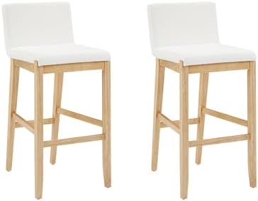 Nathan James Gracie Modern Upholstered Bar Stool, Wooden Bar Stool - Image 6
