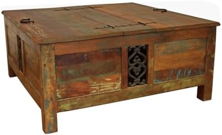 Pemberly Row 40" Reclaimed Solid Wood Lift-Top Coffee Table, Kiln-Dried Hardwood - Image 7
