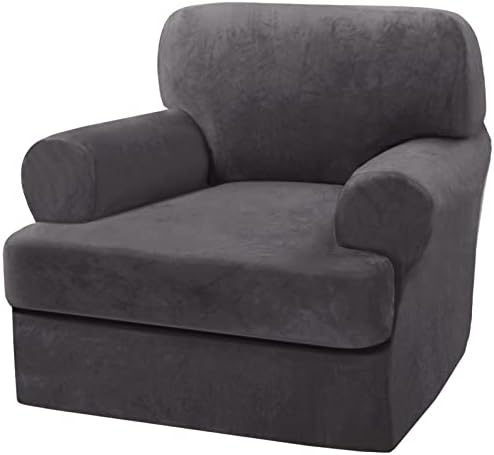 H.VERSAILTEX Sofa Cover 2 Piece T Cushion Armchair Slipcovers Thick Velvet by HVERSAILTEX