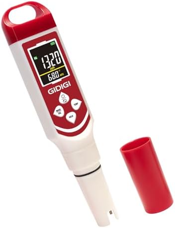 7-in-1 Pool pH Salt Tester H2/ORP/pH/TDS/EC/Saltwater Quality Meter by GIDIGI