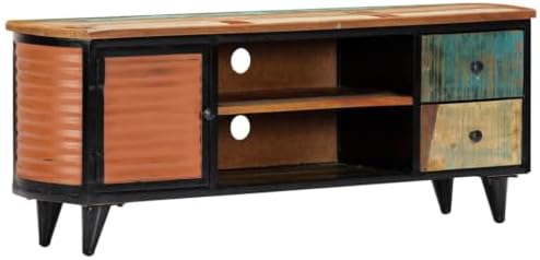 Solid Reclaimed Wood TV Stand 47.2x11.8x17.7 Inches - Image 7